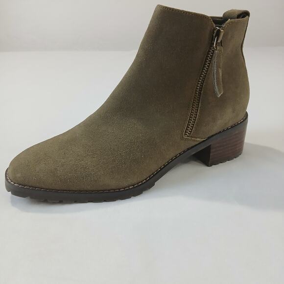 Blondo Shoes - Blondo Boots 9.5 M Samara Waterproof Suede Leather Olive Pull On Double Zip